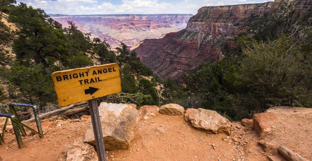 bright angel trail sign